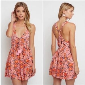 Free People Washed Ashore Mini Dress Pink XS